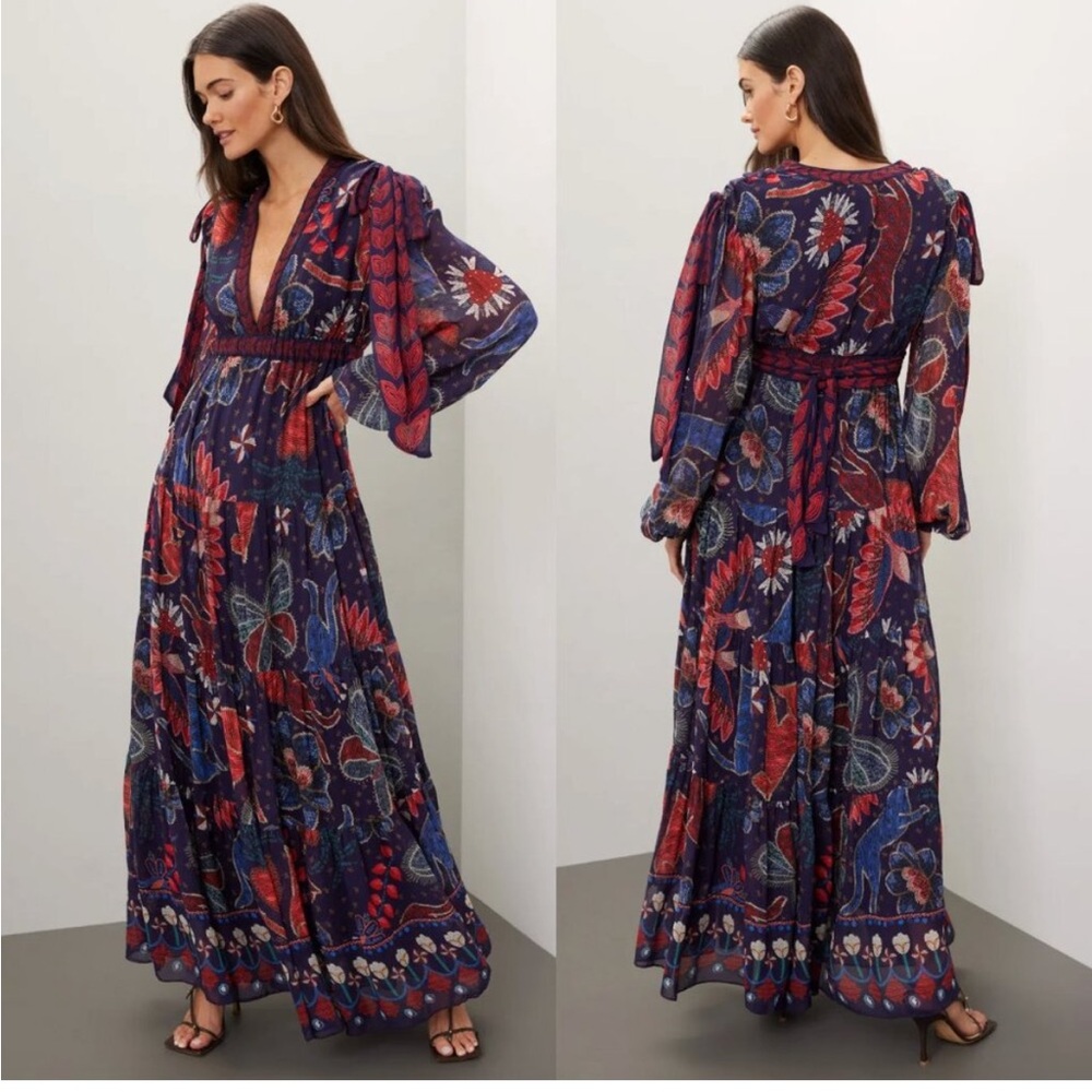Farm Rio Tropical Shine Maxi Dress Size Small